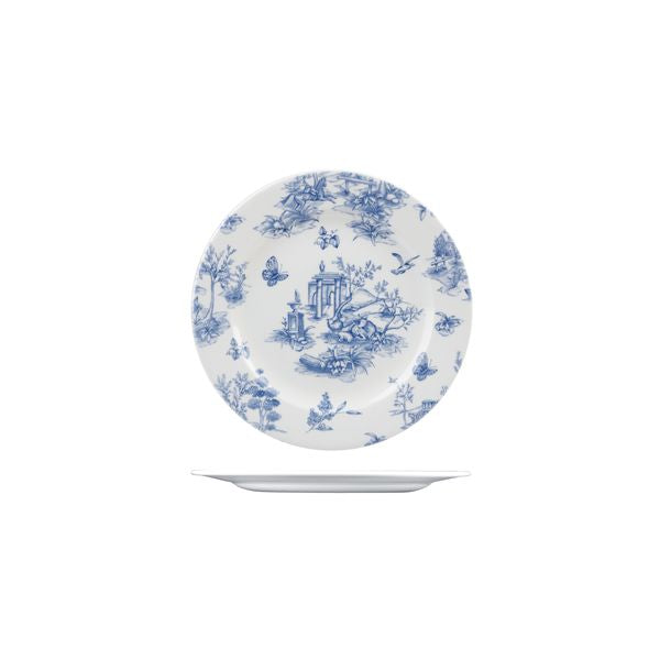 Churchill Toile Prague Round Plate - Wide Rim (215mm Ø)
