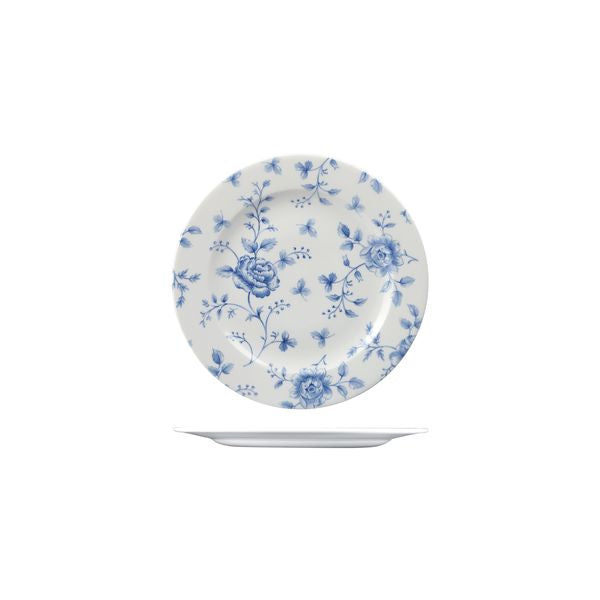 Churchill Rose Chintz Prague Round Plate - Wide Rim (215mm Ø)