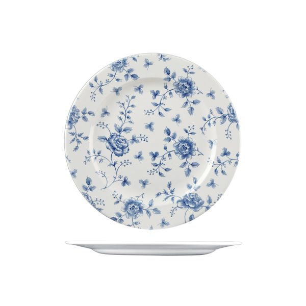Churchill Rose Chintz Prague Round Plate - Wide Rim (276mm Ø)