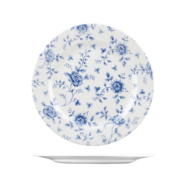 Churchill Rose Chintz Prague Round Plate - Wide Rim (305mm Ø)