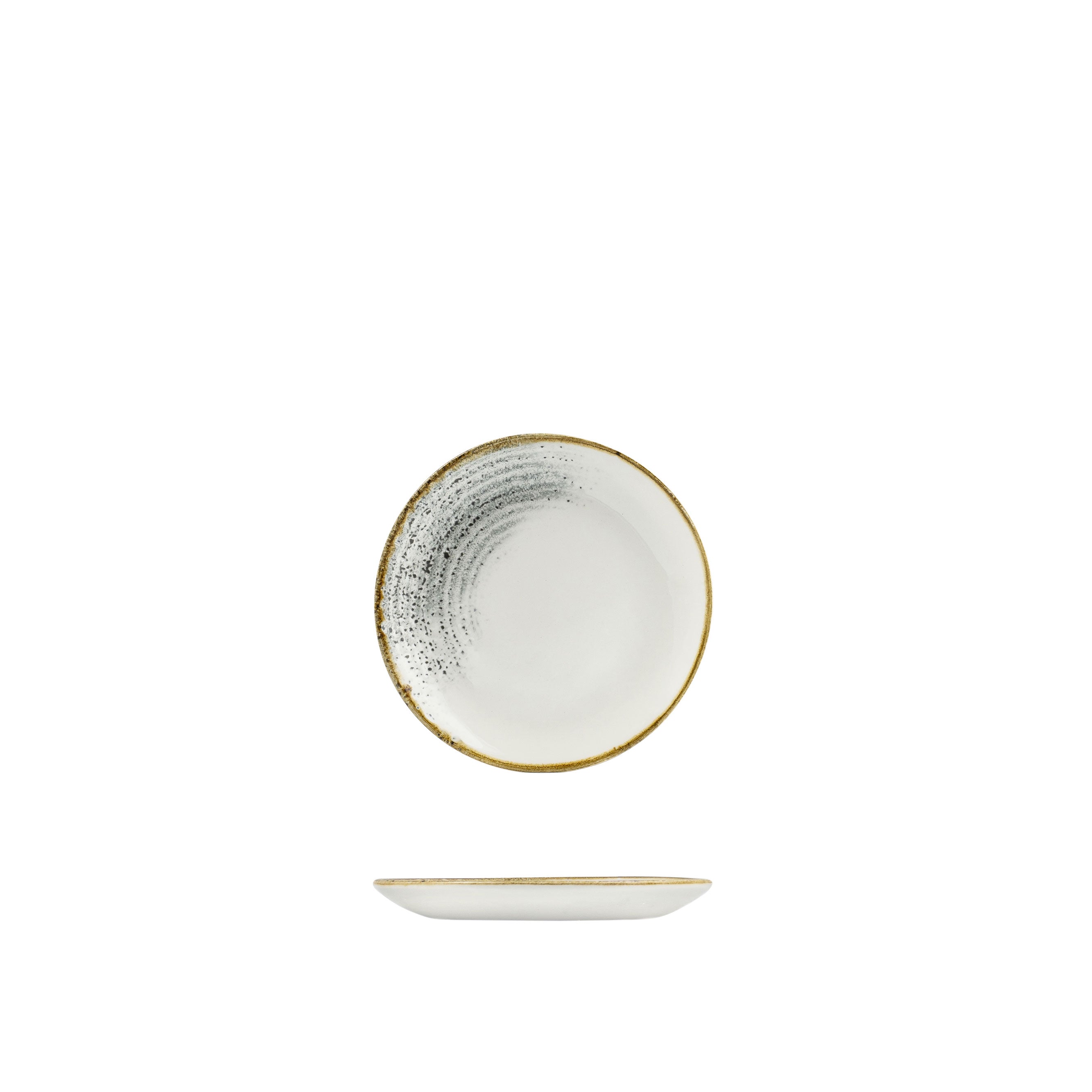 Churchill Accents Jasper Grey Round Coupe Plate (165mm)