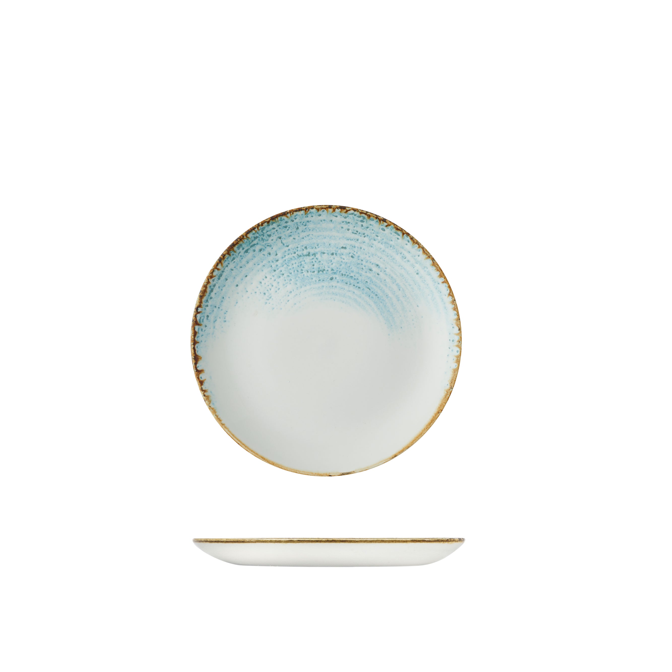 Churchill Accents Aquamarine Round Coupe Plate (217mm)