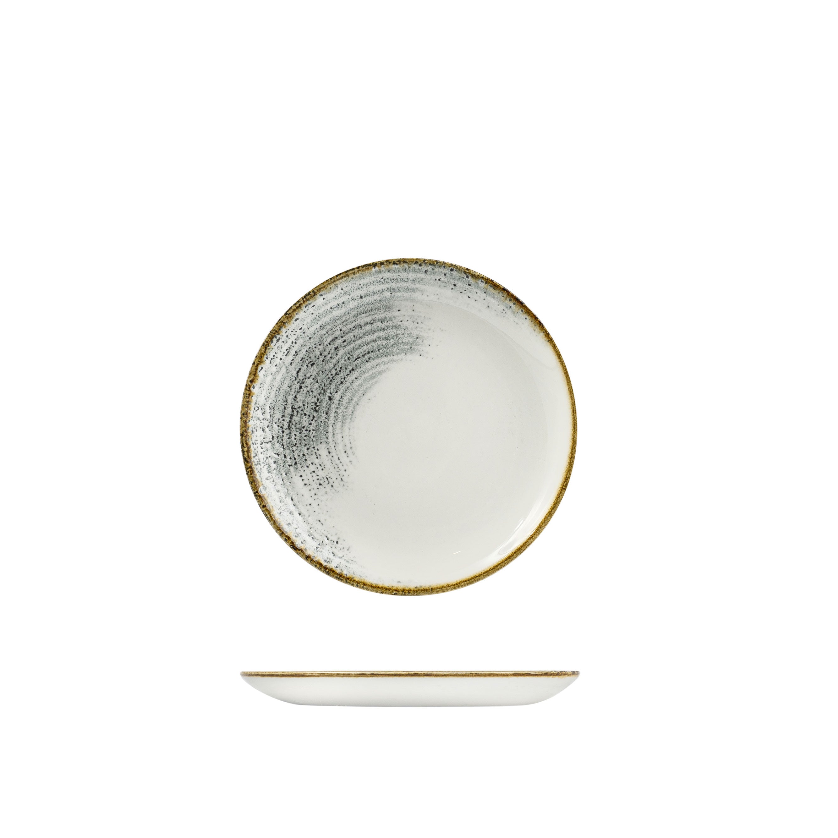 Churchill Accents Jasper Grey Round Coupe Plate (217mm)
