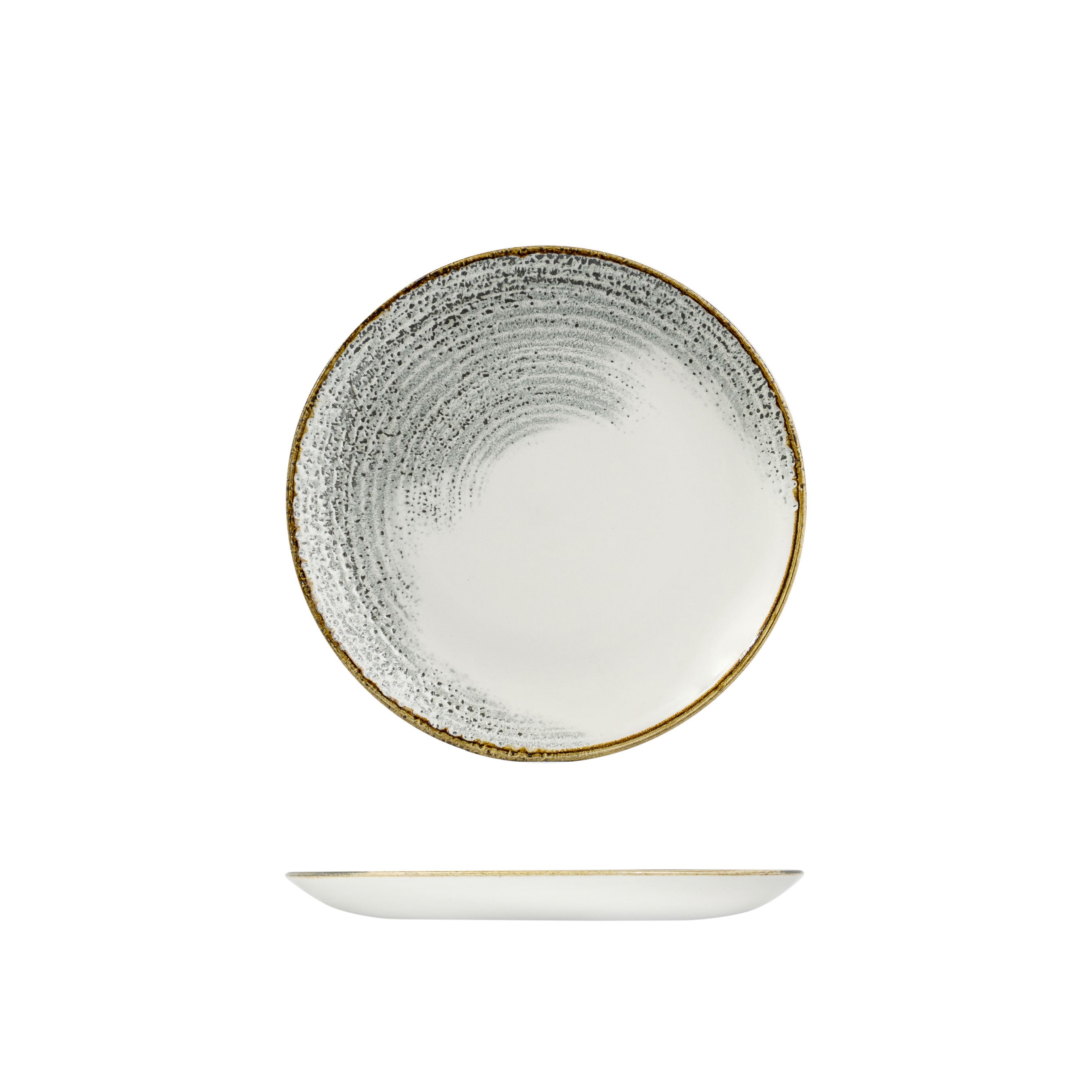 Churchill Accents Jasper Grey Round Coupe Plate (260mm)