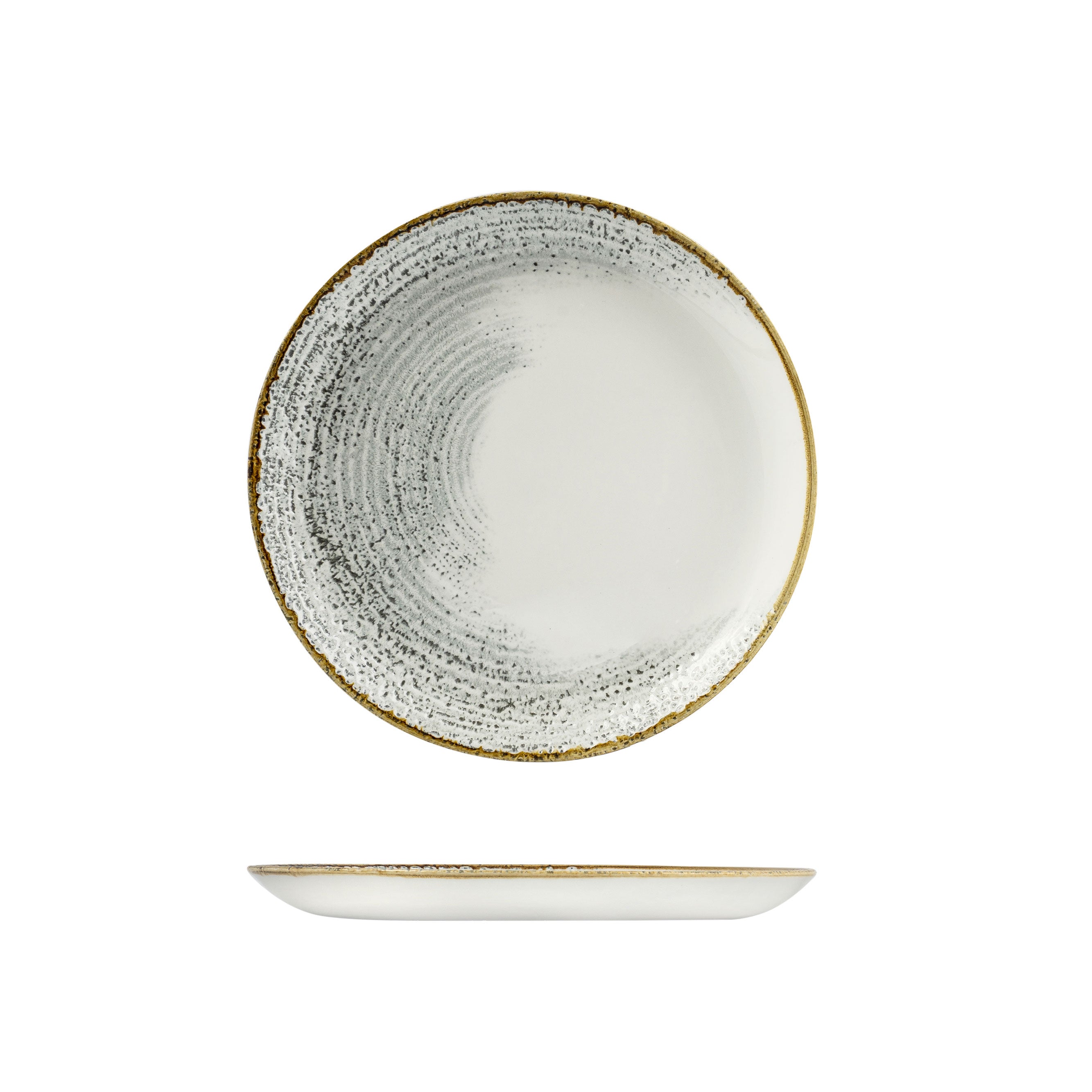 Churchill Accents Jasper Grey Round Coupe Plate (288mm)