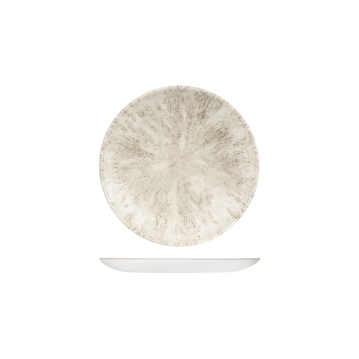 Churchill Stone Agate Grey Round Coupe Plate (165mm Ø)