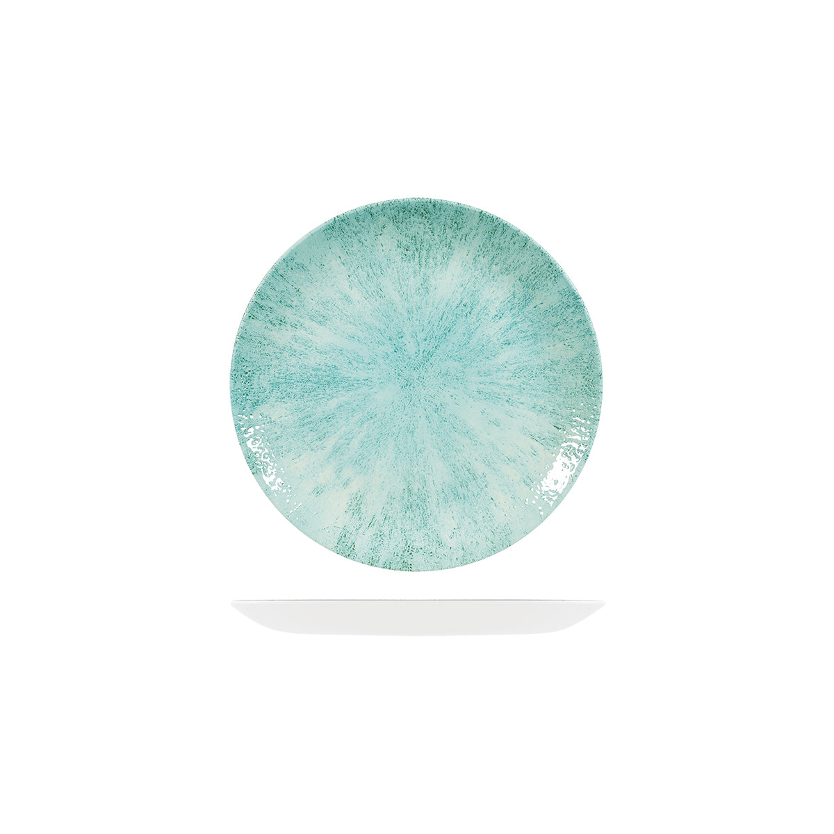Churchill Stone Aquamarine Round Coupe Plate (165mm Ø)