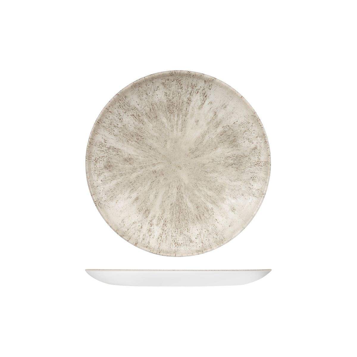 Churchill Stone Agate Grey Round Coupe Plate (217mm Ø)