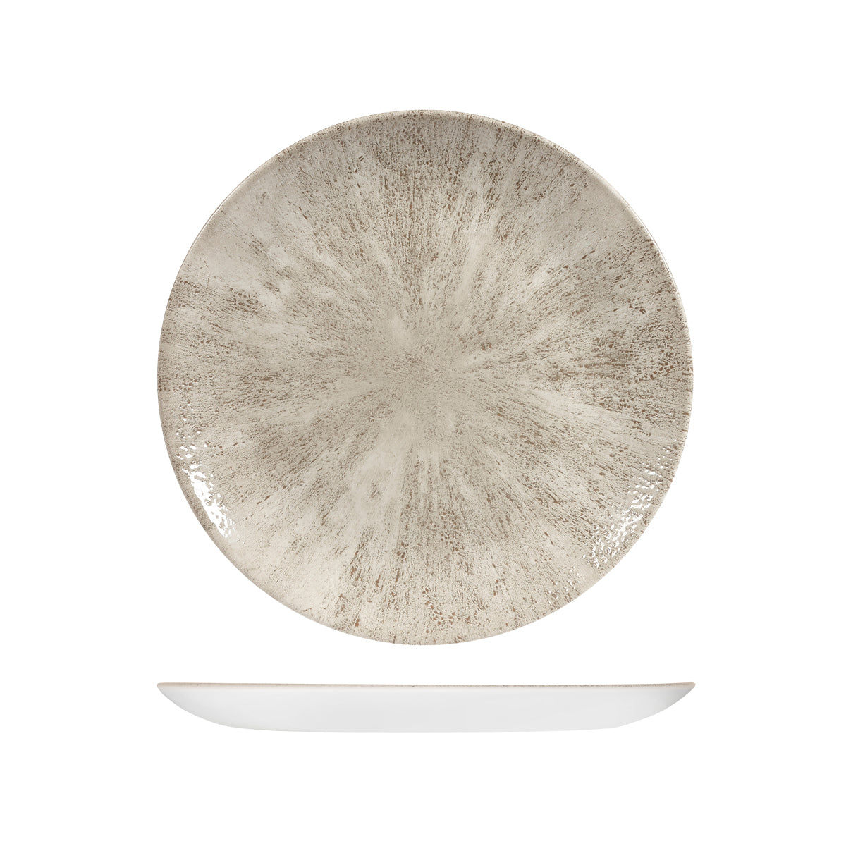 Churchill Stone Agate Grey Round Coupe Plate (260mm Ø)