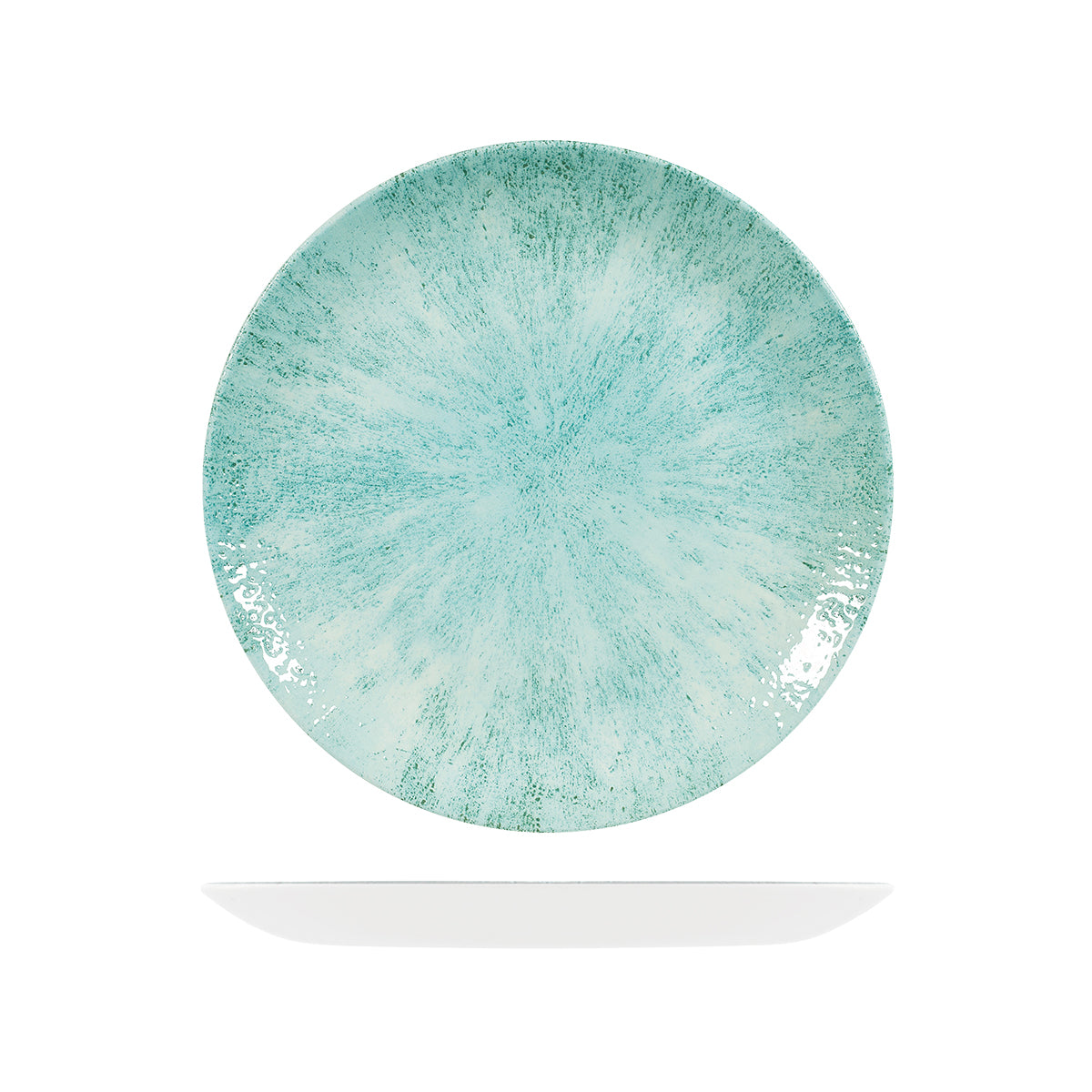 Churchill Stone Aquamarine Round Coupe Plate (260mm Ø)