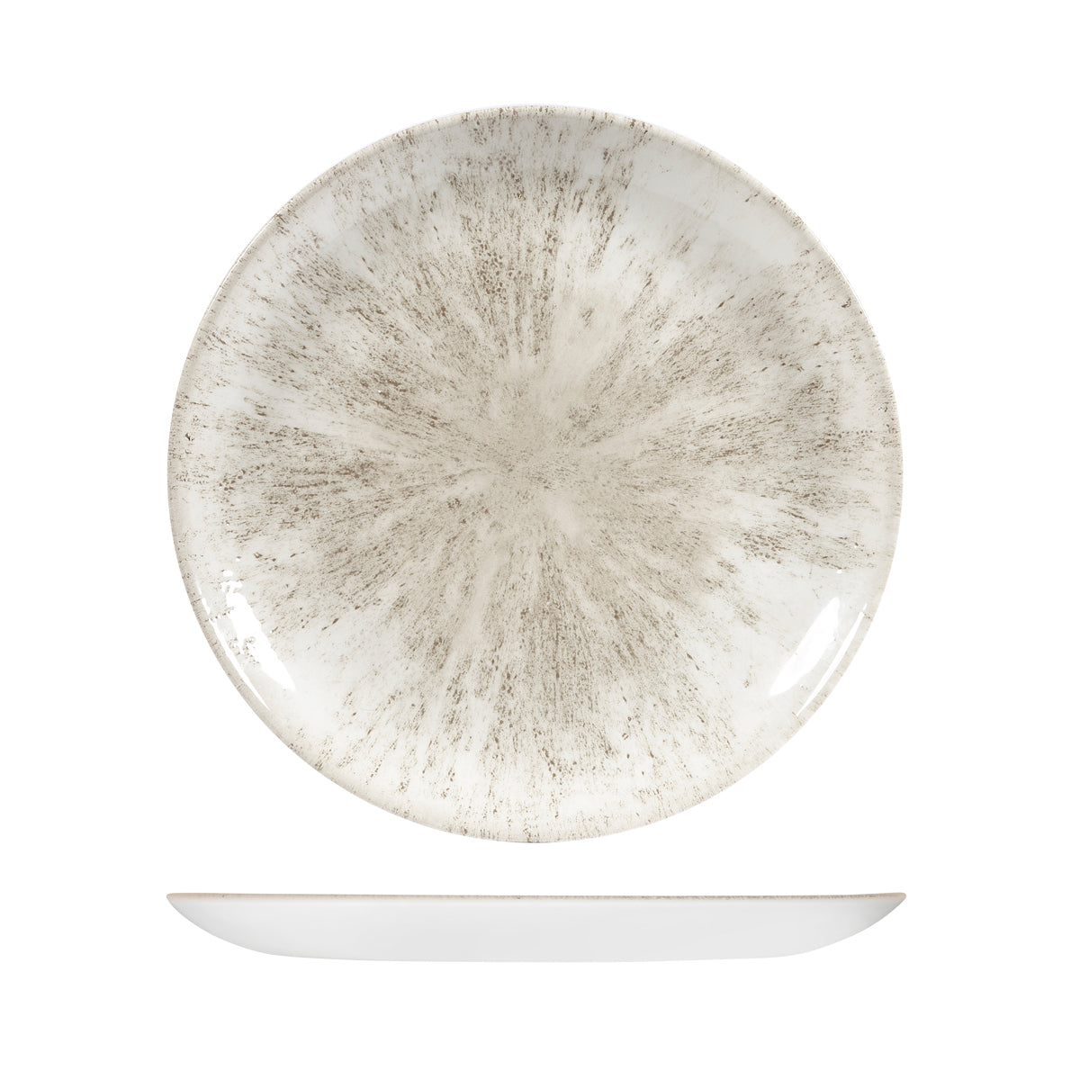 Churchill Stone Agate Grey Round Coupe Plate (288mm Ø)