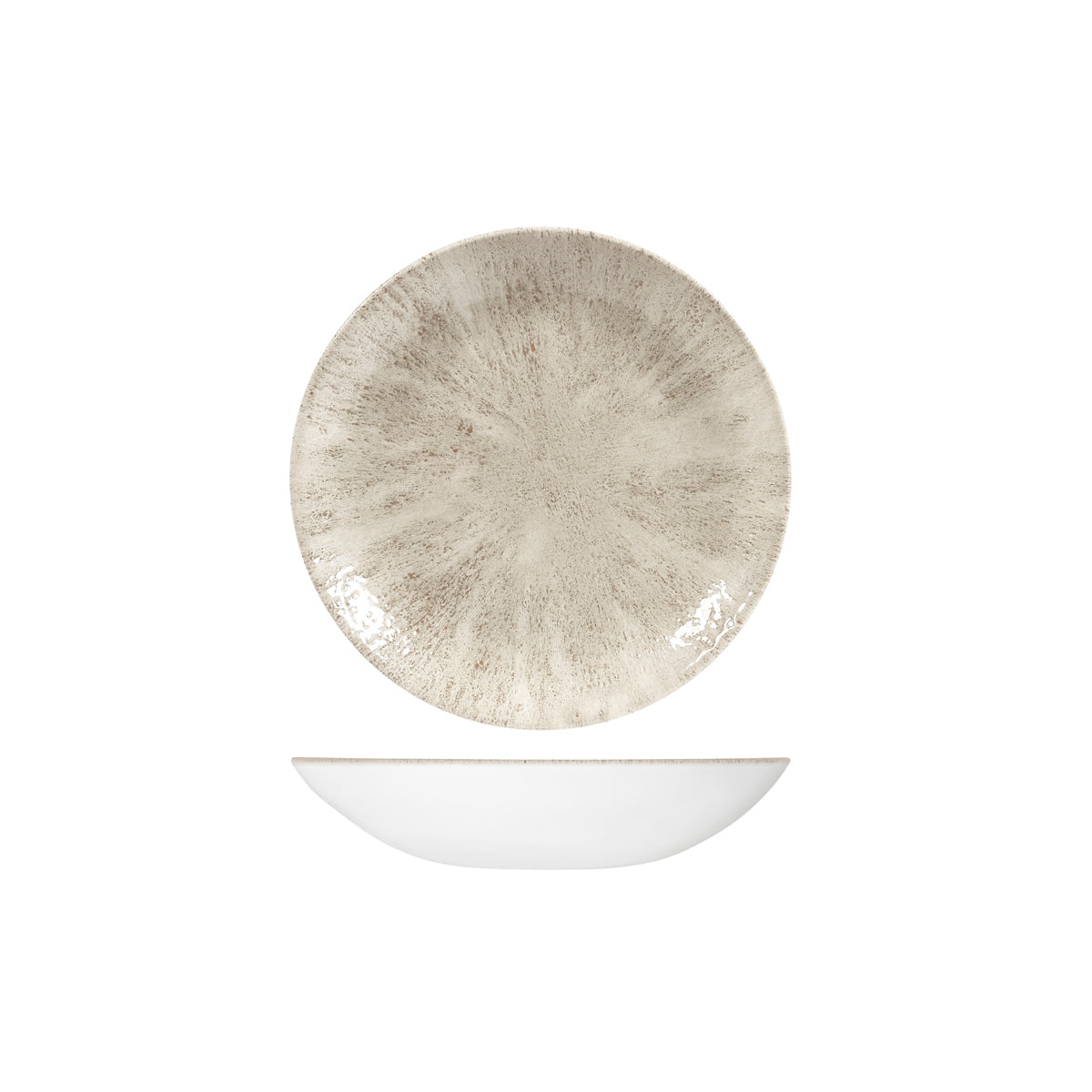 Churchill Stone Agate Grey Round Coupe Bowl (182mm Ø 426ml)