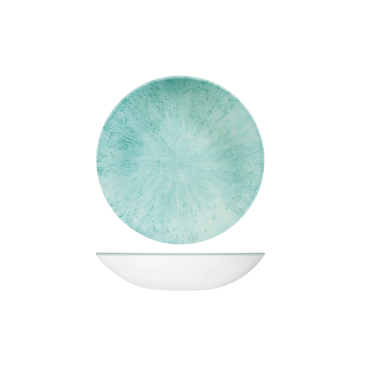 Churchill Stone Aquamarine Round Coupe Bowl (182mm Ø 426ml)