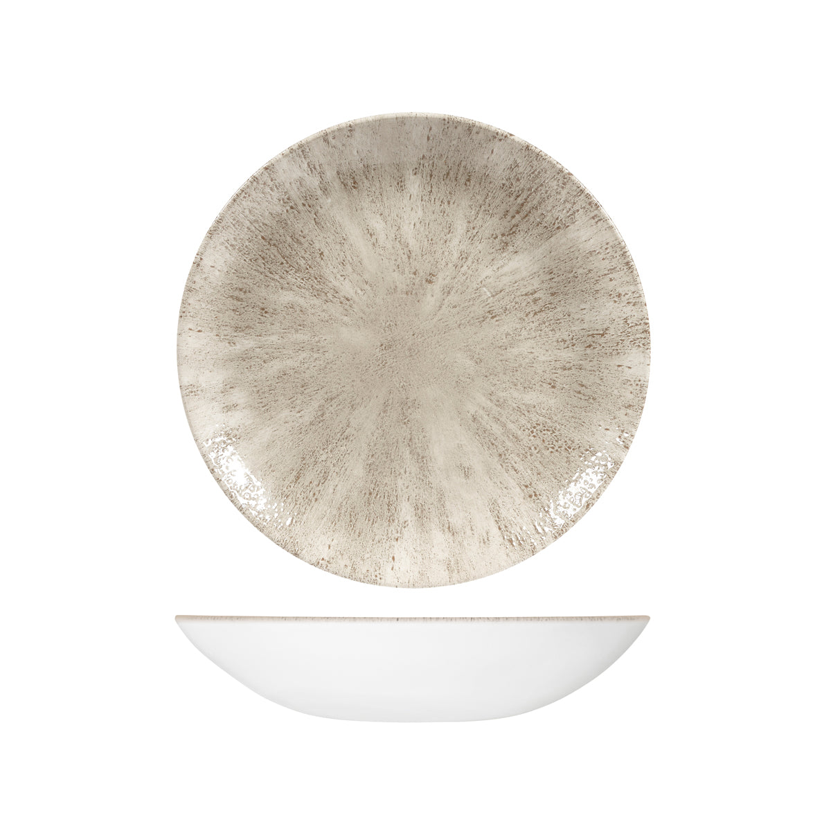 Churchill Stone Agate Grey Round Coupe Bowl (248mm Ø 1136ml)