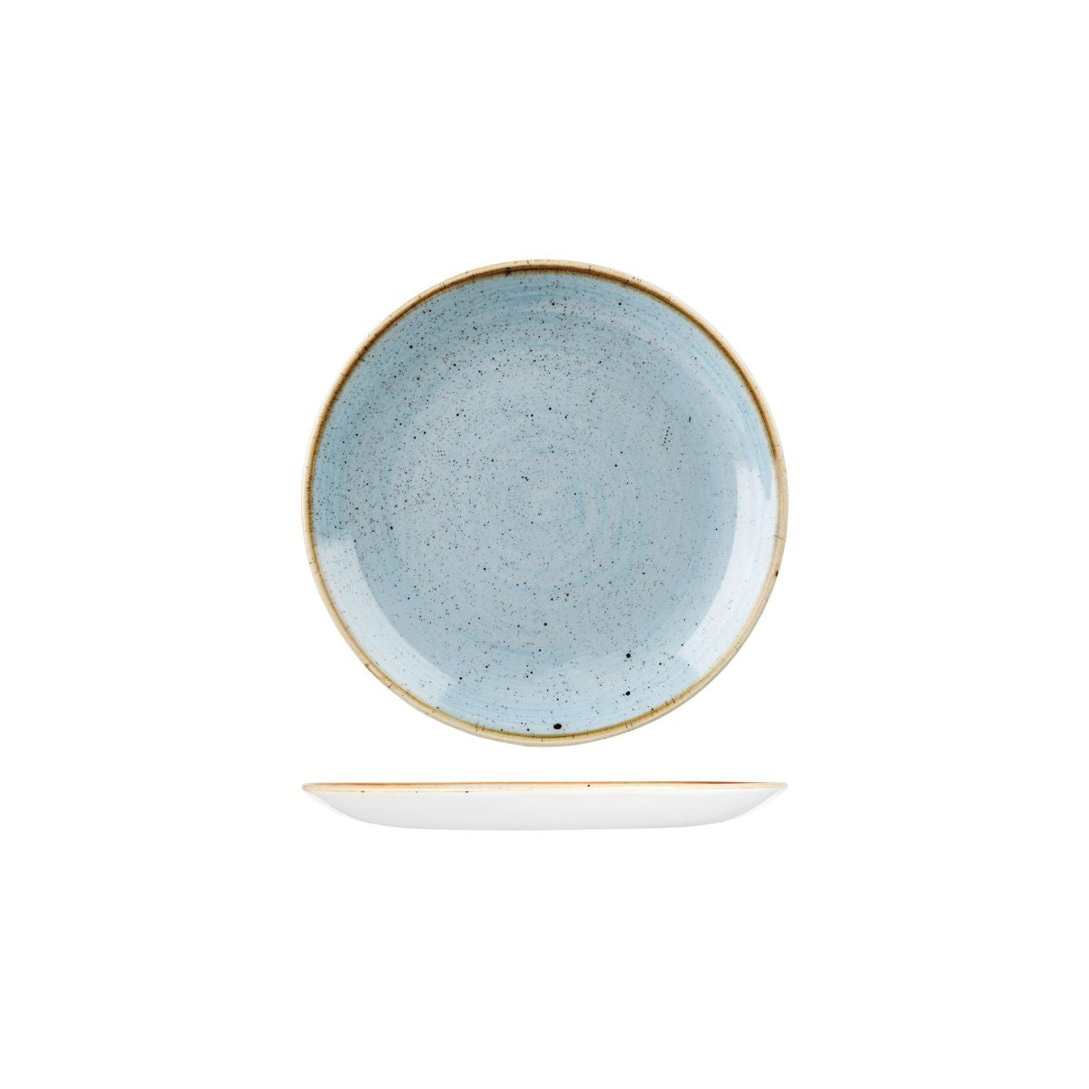 Churchill Stonecast Duck Egg Round Coupe Plate (165mm Ø)
