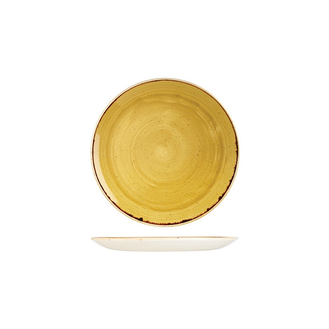 Churchill Mustard Seed Yellow Round Coupe Plate (165mm Ø)