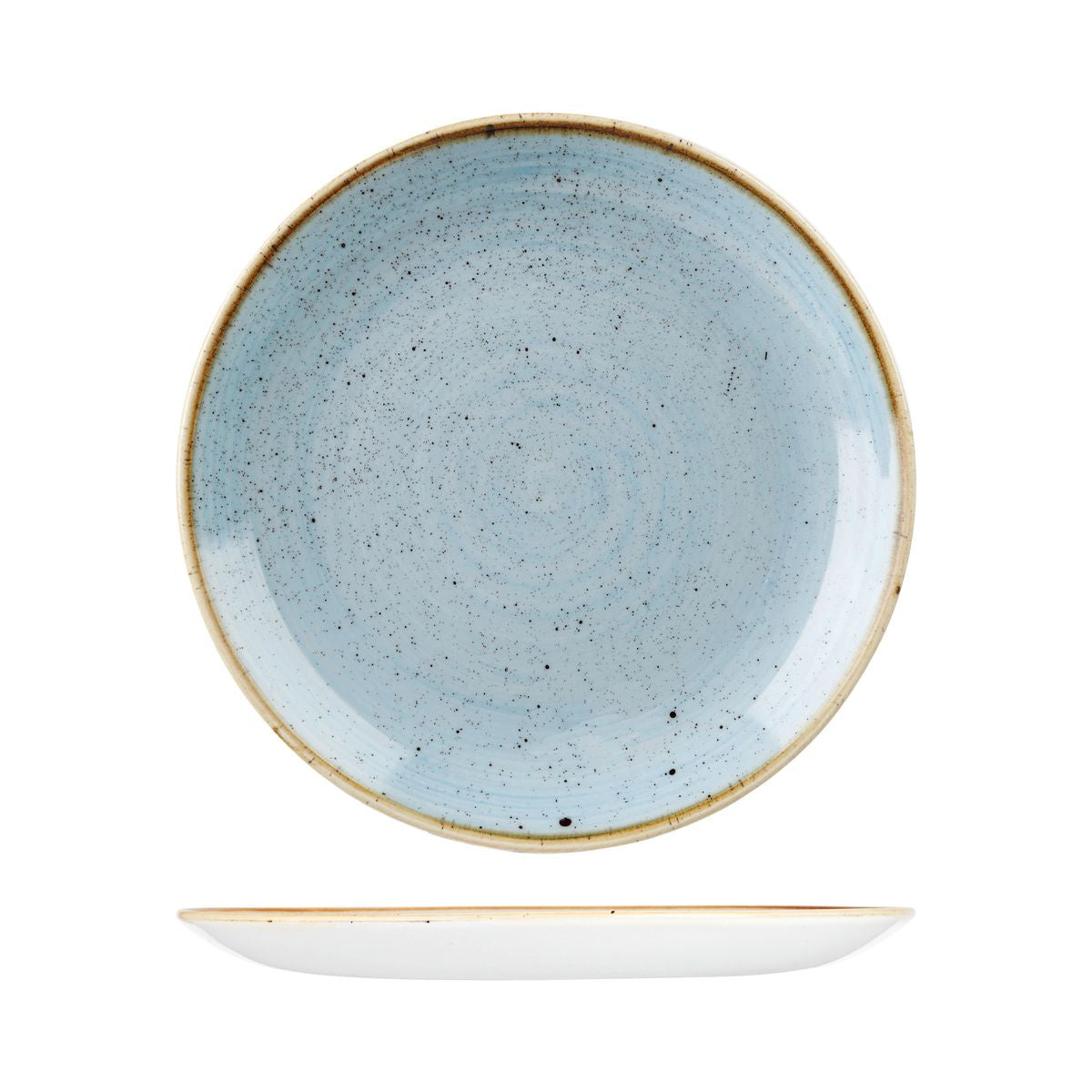 Churchill Stonecast Duck Egg Round Coupe Plate (288mm Ø)