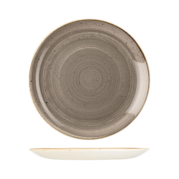Churchill Stonecast Peppercorn Grey Round Coupe Plate (288mm Ø)