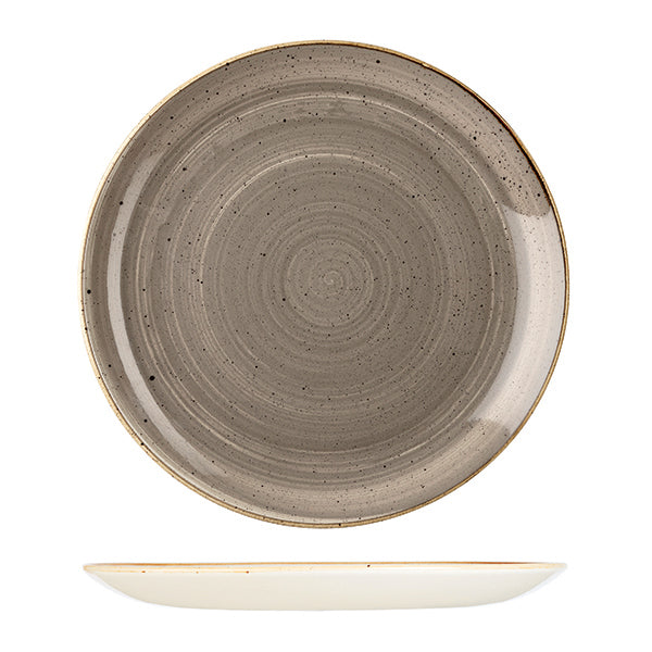 Churchill Stonecast Peppercorn Grey Round Coupe Plate (324mm Ø)