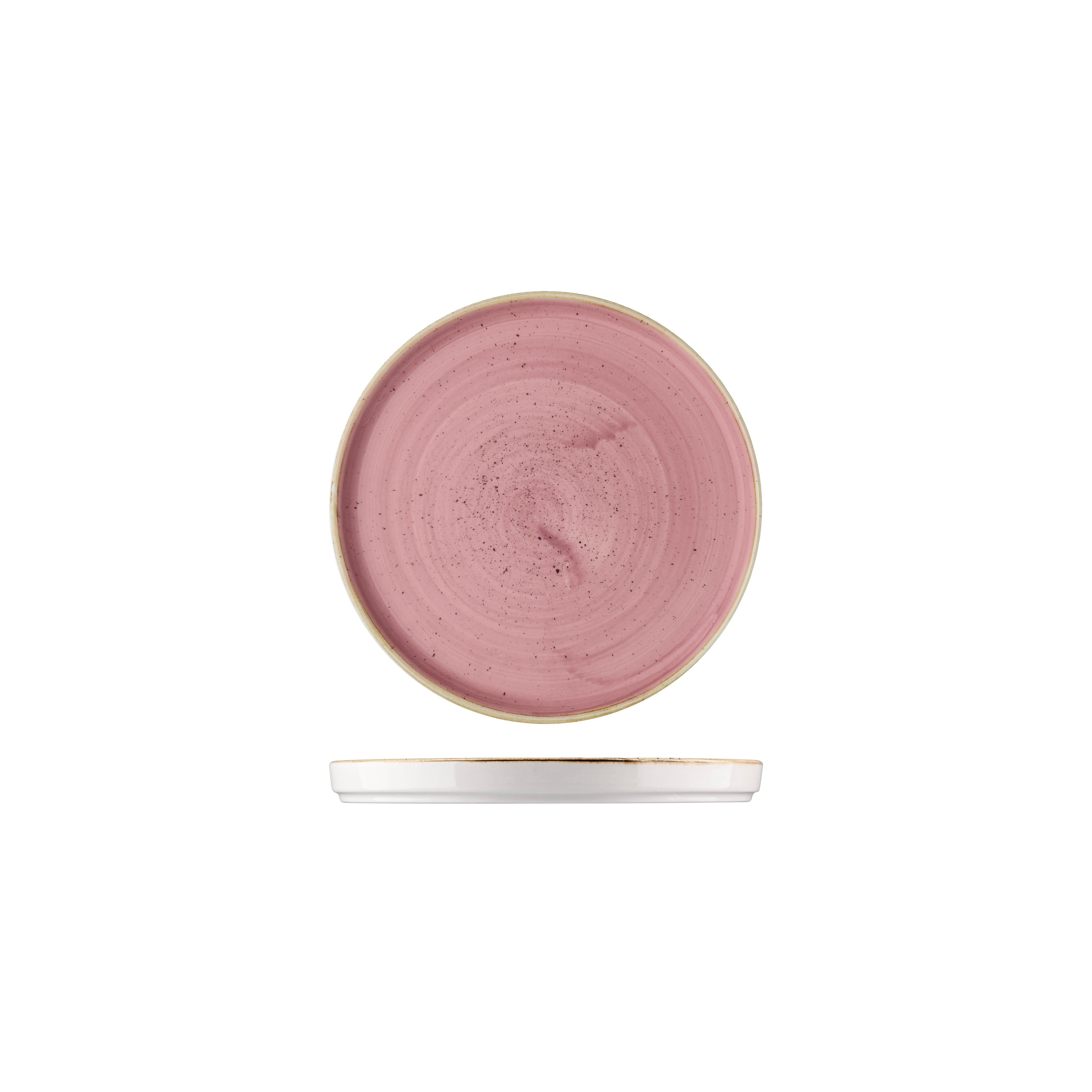 Churchill Stonecast Petal Pink Round Walled Plate (210mm Ø)