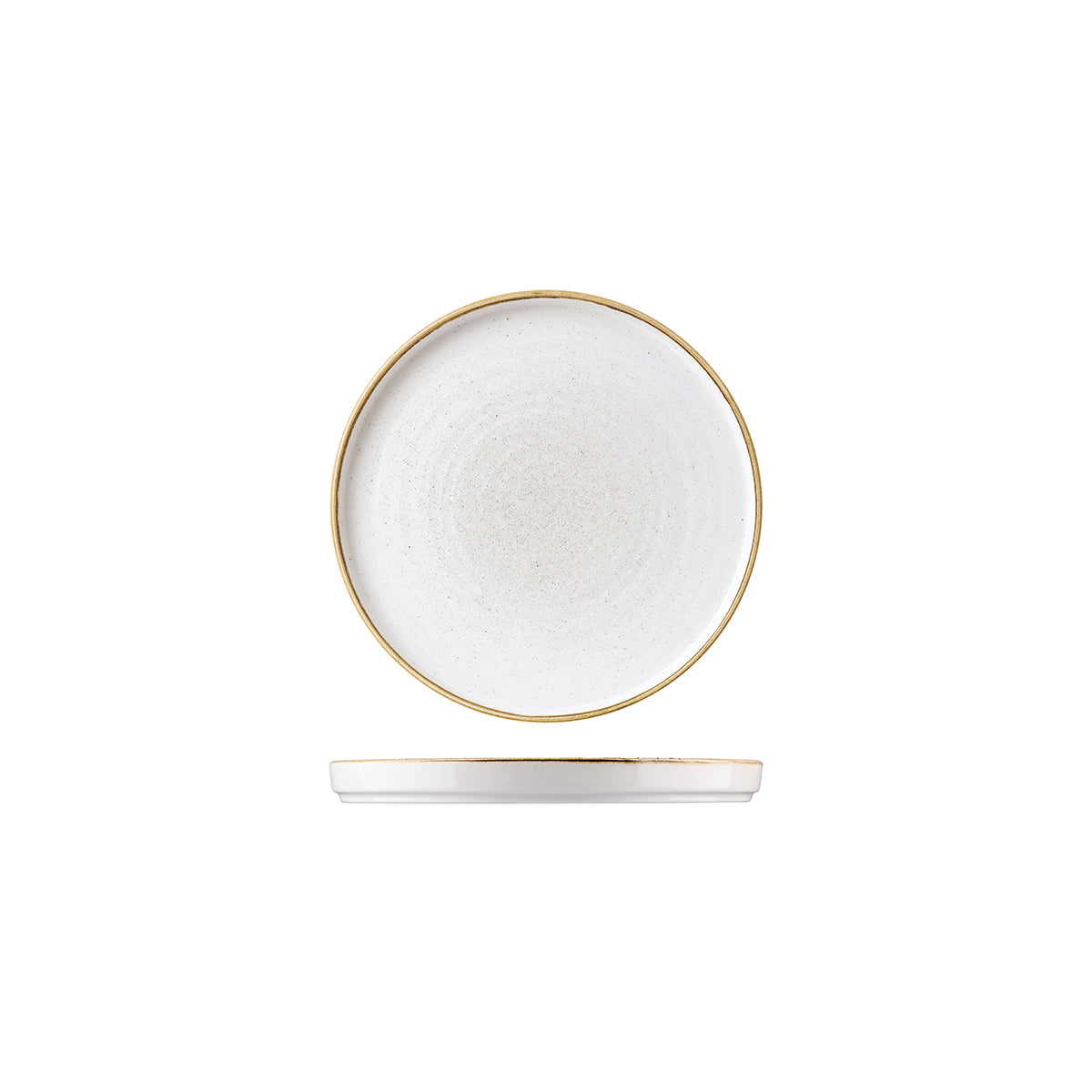 Churchill Stonecast Barley White Round Walled Plate (210mm Ø)