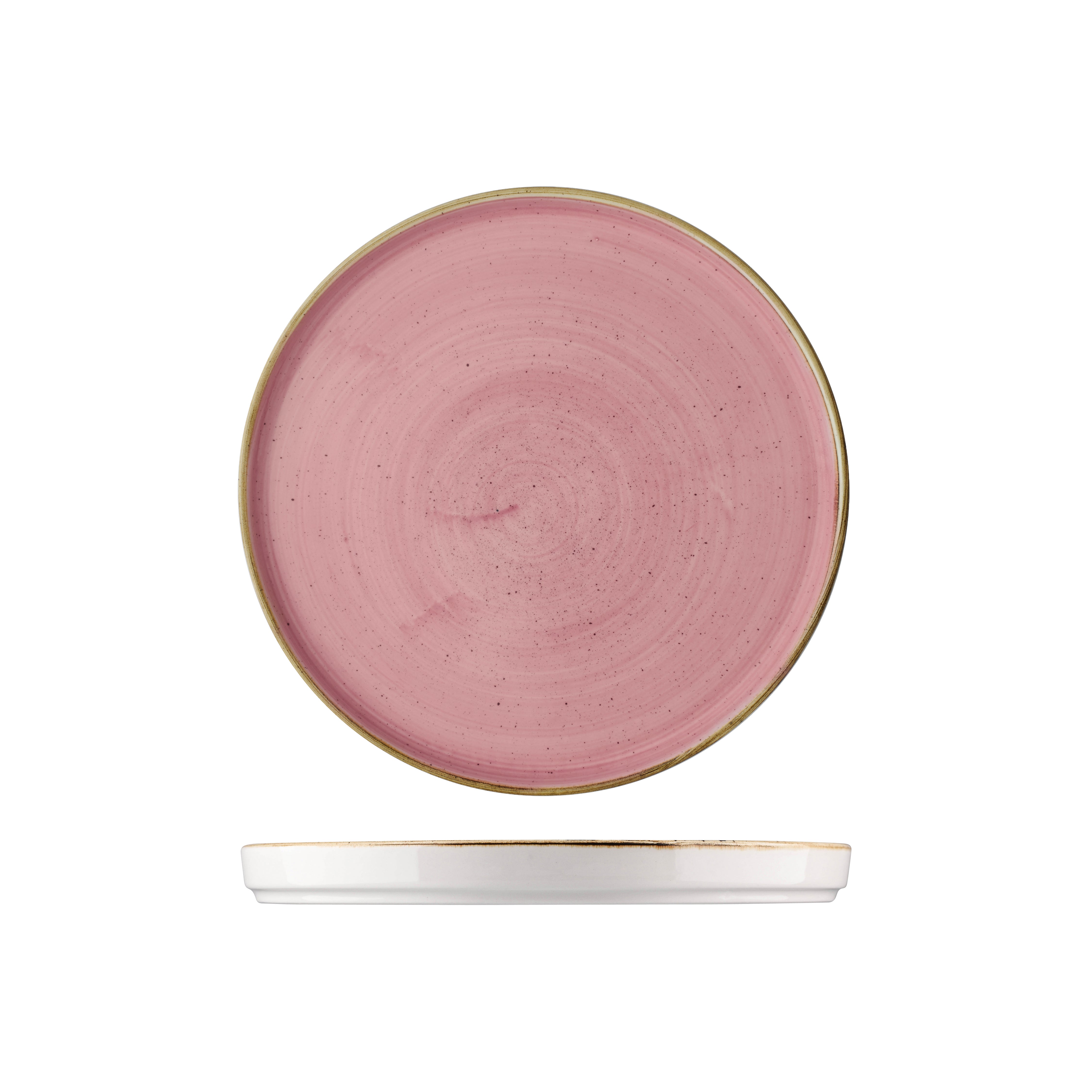 Churchill Stonecast Petal Pink Round Walled Plate (260mm Ø)