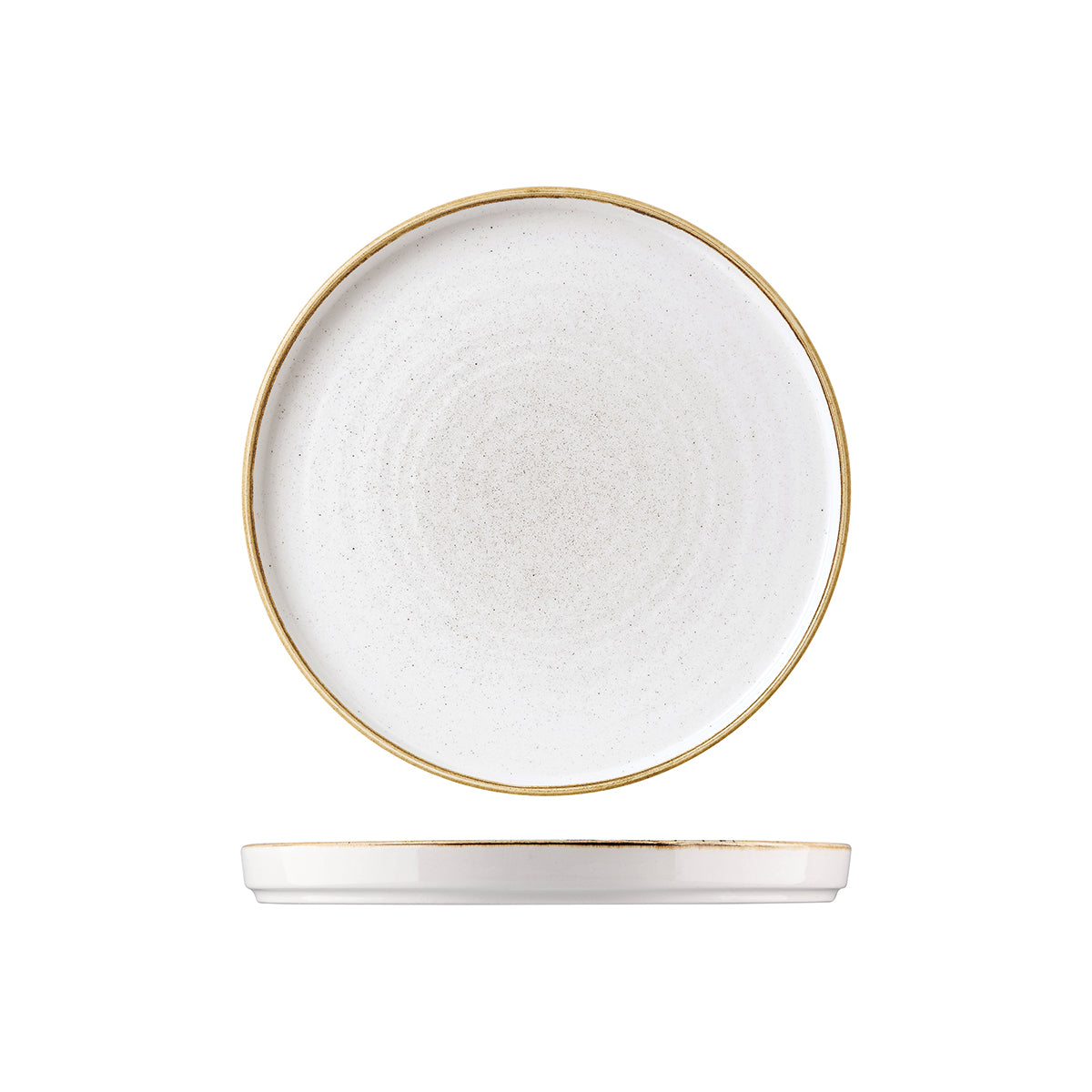 Churchill Stonecast Barley White Round Walled Plate (260mm Ø)