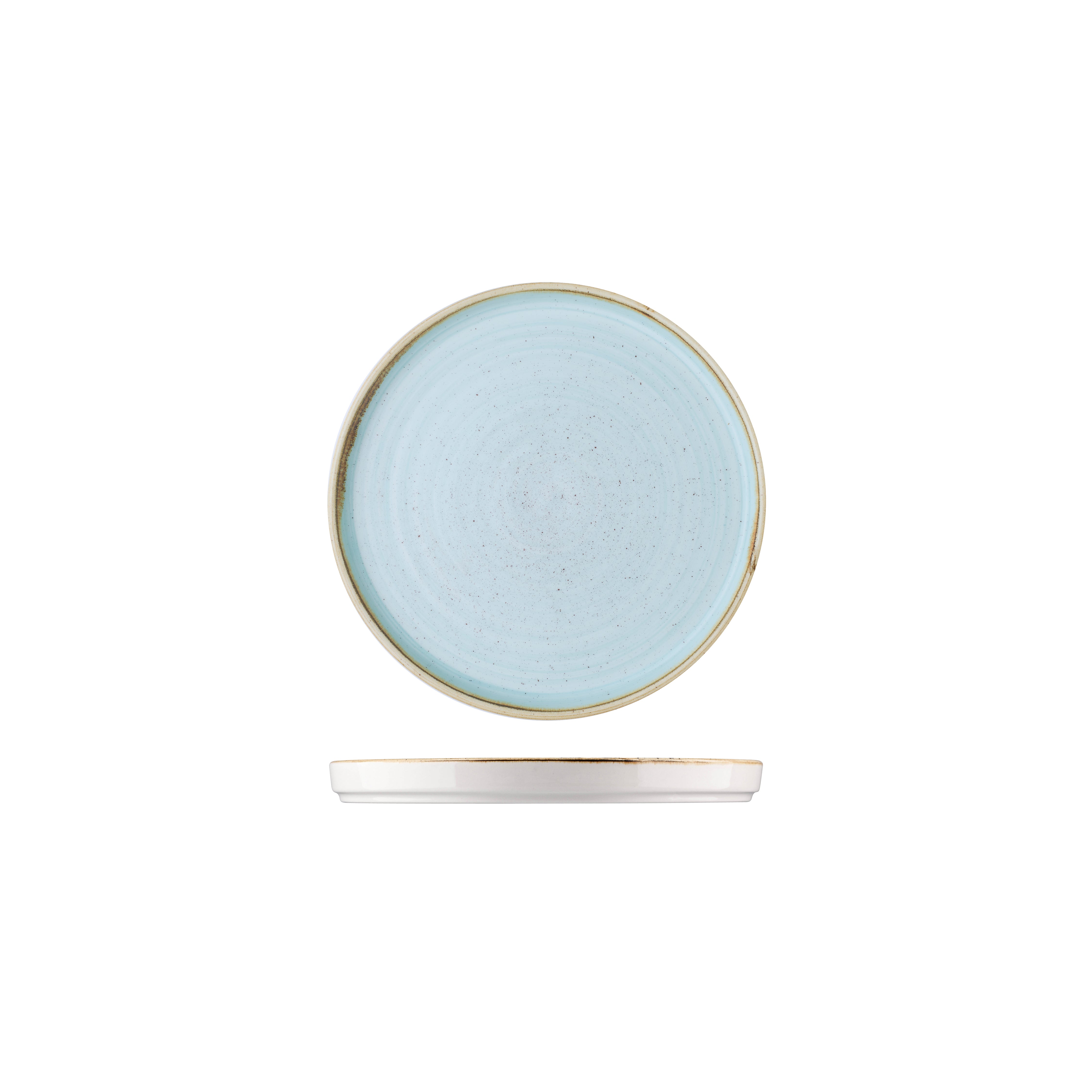 Churchill Stonecast Duck Egg Round Walled Plate (210mm Ø)
