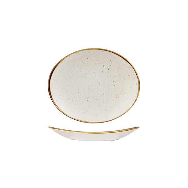 Churchill Stonecast Barley White Oval Coupe Plate (192mm)