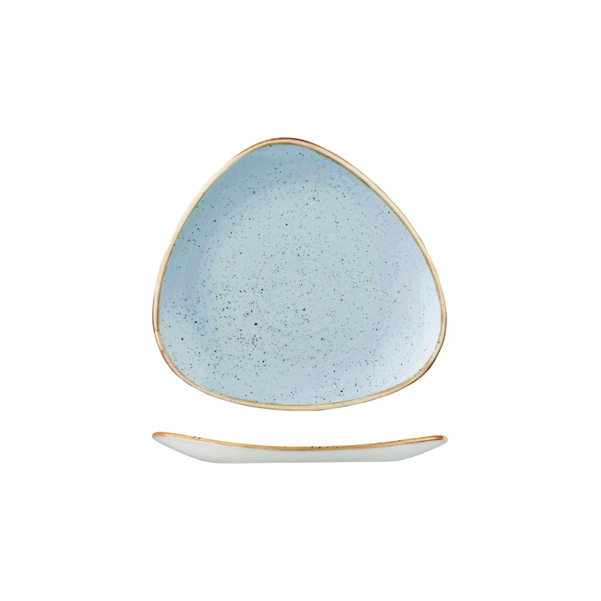 Churchill Stonecast Duck Egg Triangular Plate (192mm)