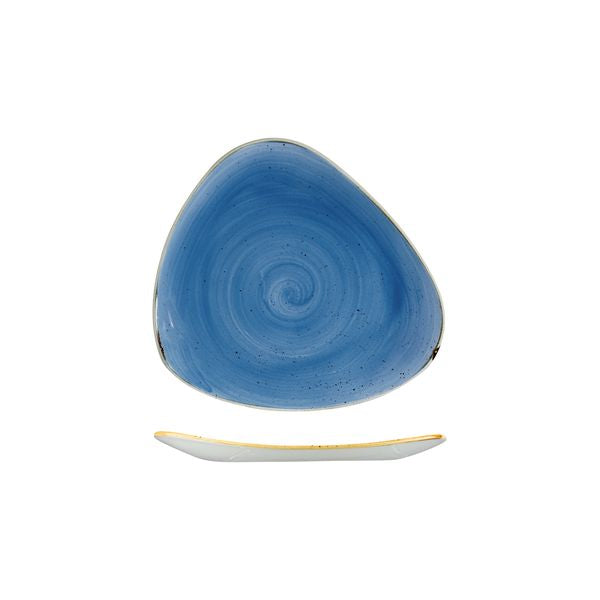 Churchill Stonecast Cornflower Blue Triangular Plate (192mm)