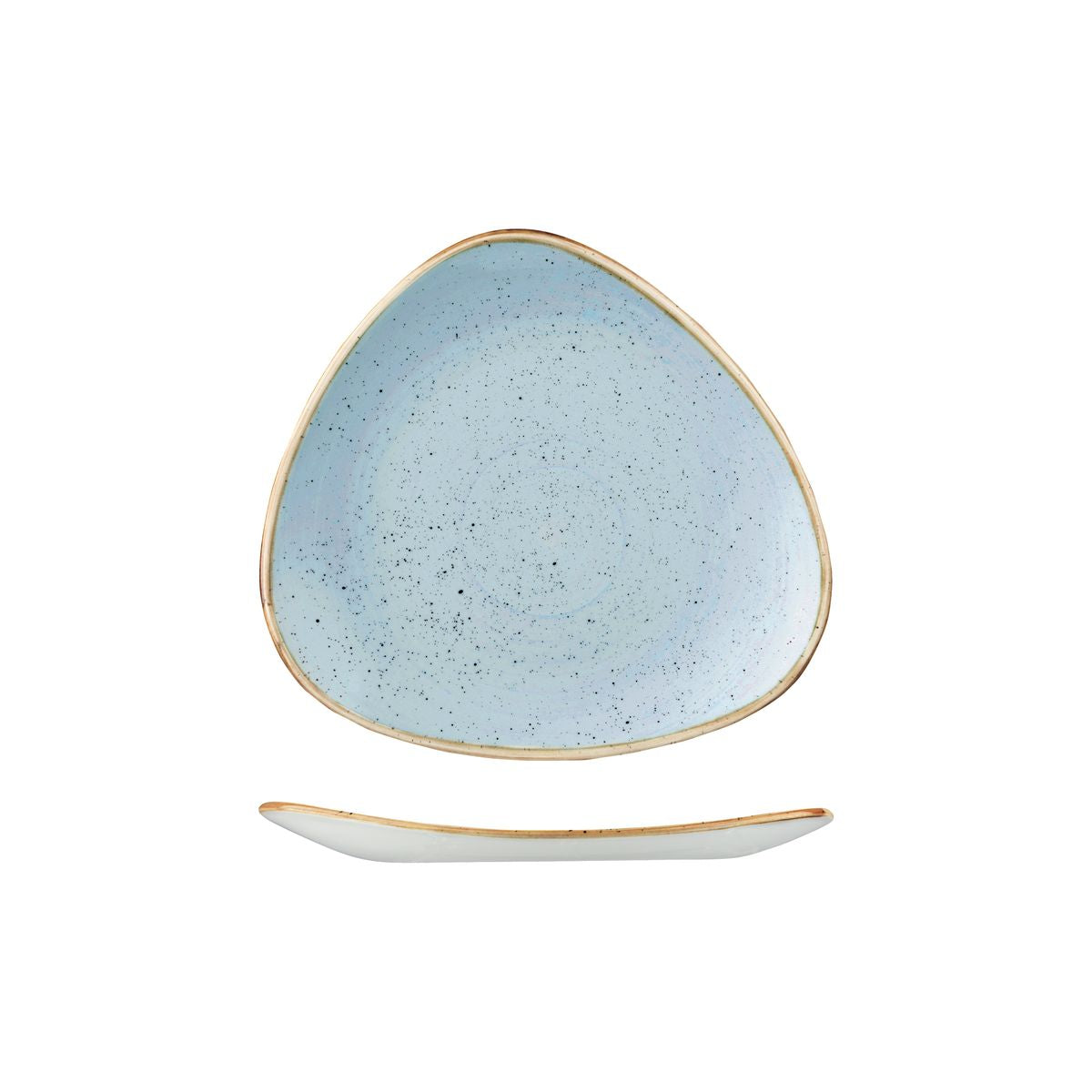 Churchill Stonecast Duck Egg Triangular Plate (229mm)