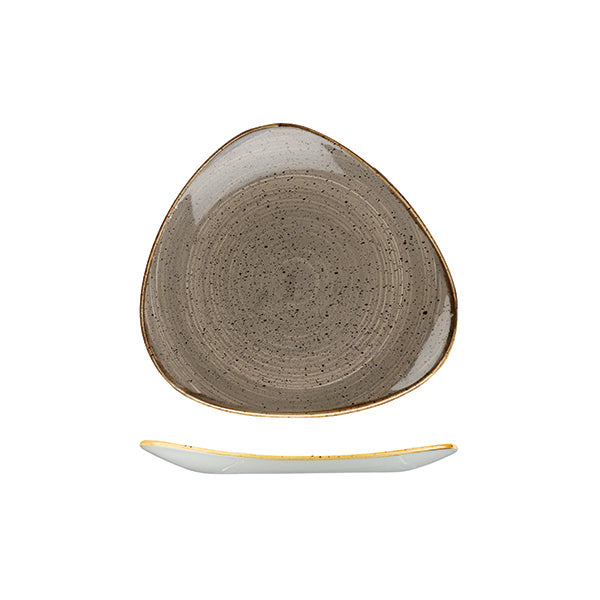 Churchill Stonecast Peppercorn Grey Triangular Plate (229mm)