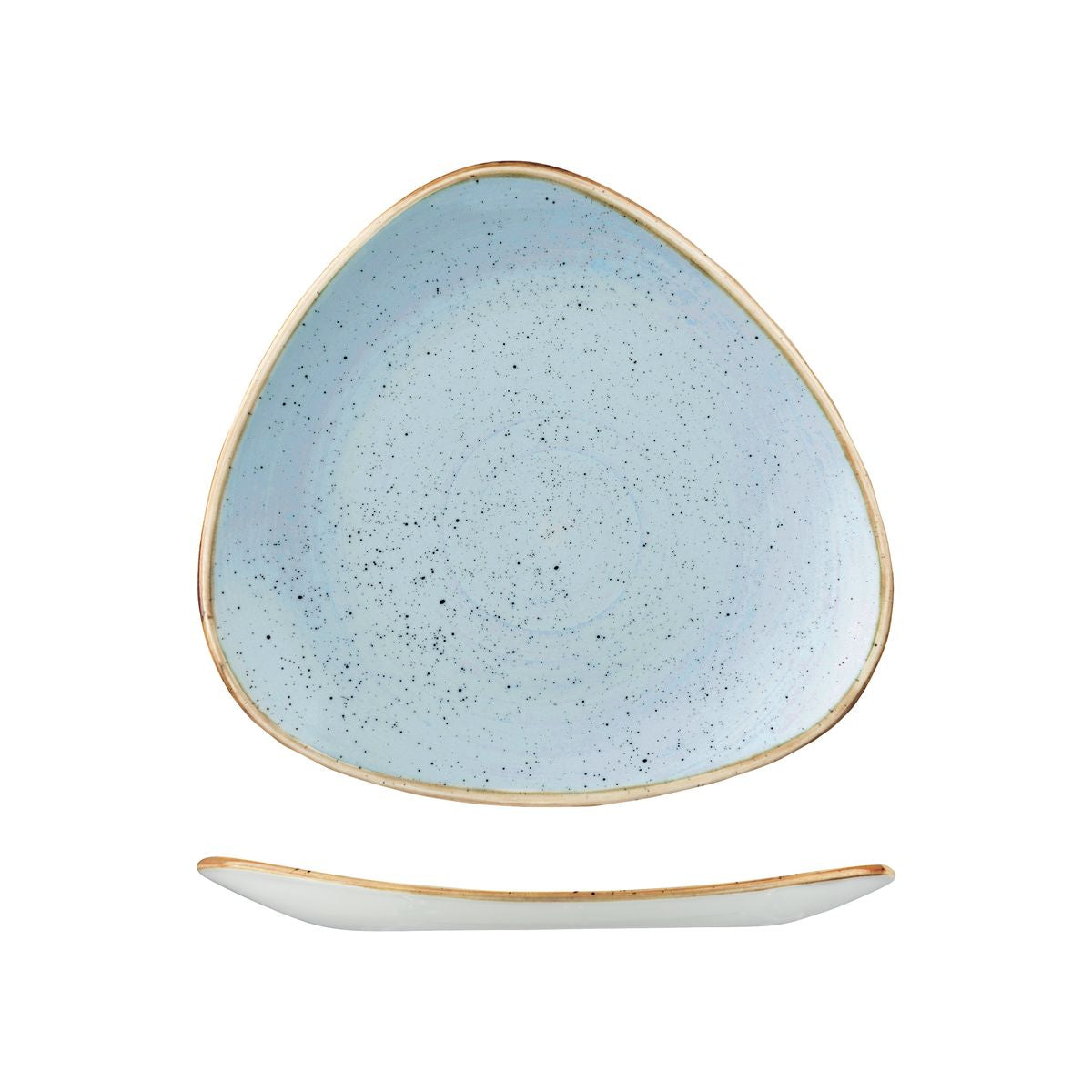 Churchill Stonecast Duck Egg Triangular Plate (260mm)