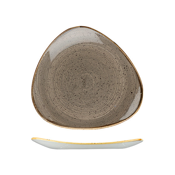 Churchill Stonecast Peppercorn Grey Triangular Plate (260mm)