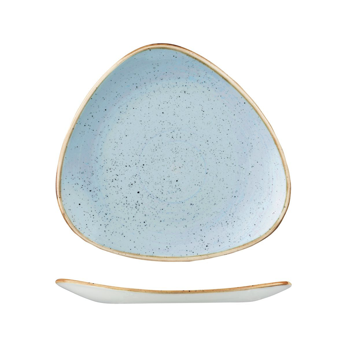 Churchill Stonecast Duck Egg Triangular Plate (300mm)