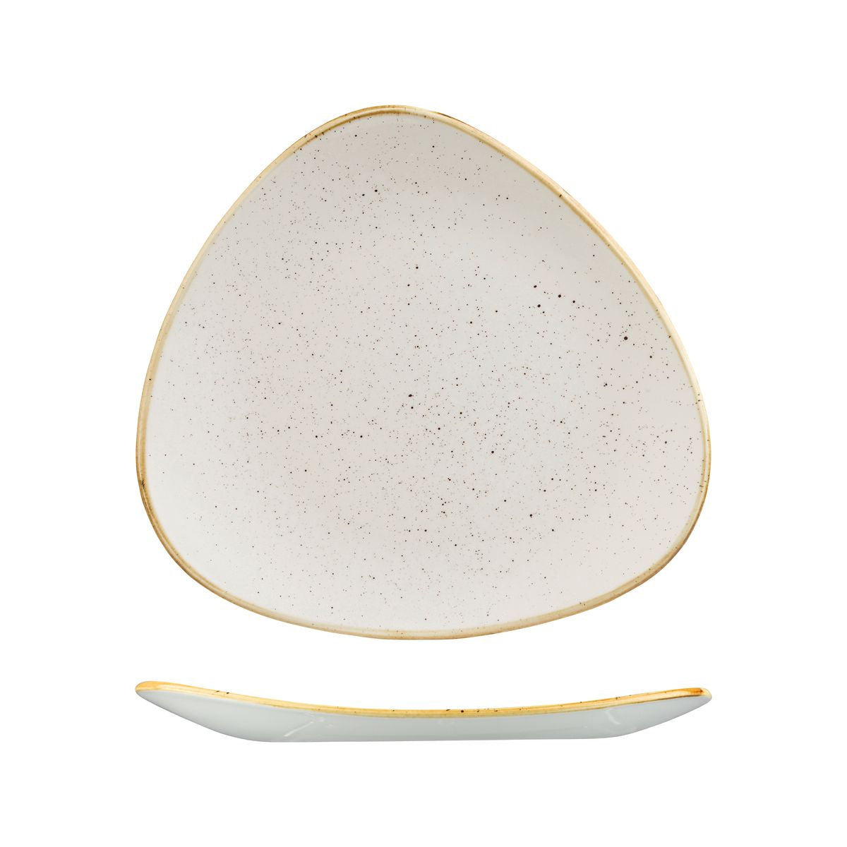 Churchill Stonecast Barley White Triangular Plate (300mm)