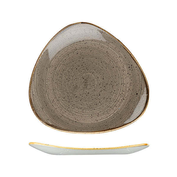 Churchill Stonecast Peppercorn Grey Triangular Plate (300mm)