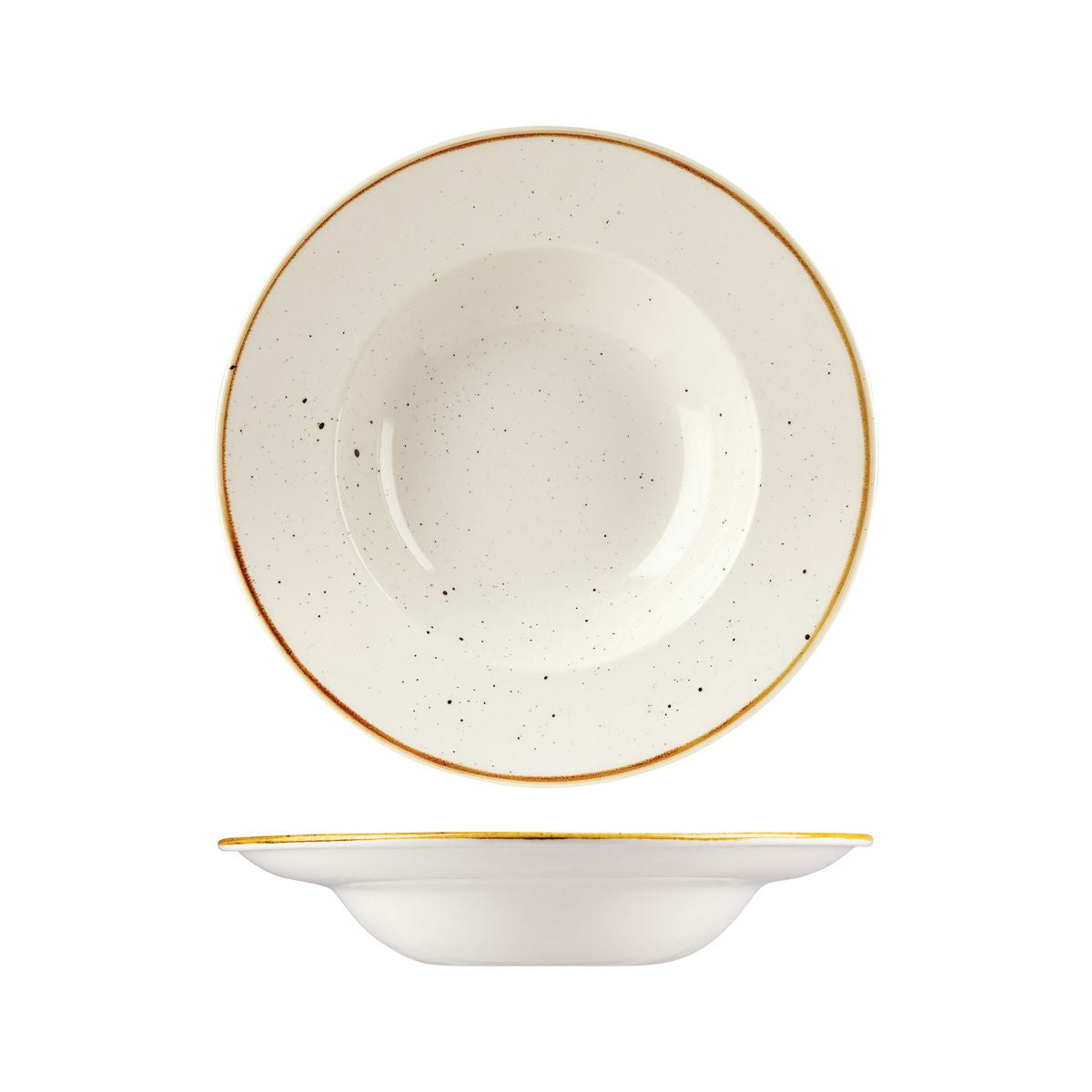 Churchill Stonecast Barley White Soup / Pasta Bowl Wide Rim (240mm Ø)