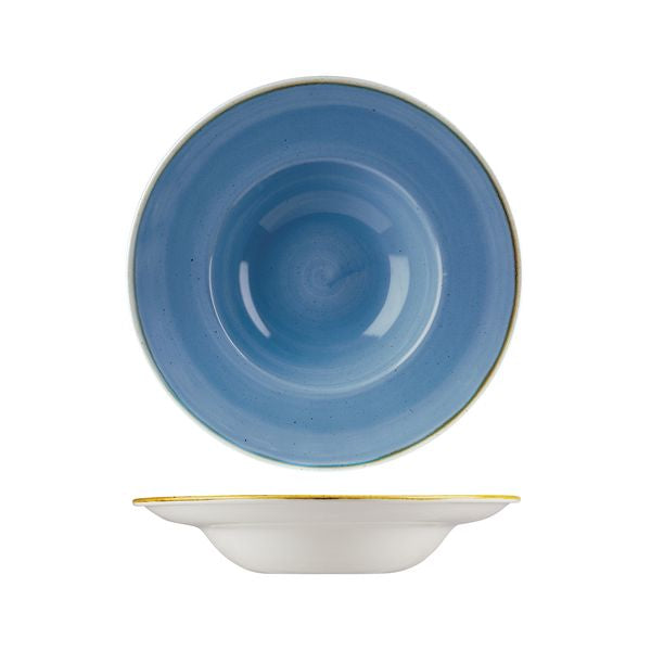 Churchill Stonecast Cornflower Blue Soup / Pasta Bowl Wide Rim (240mm Ø)