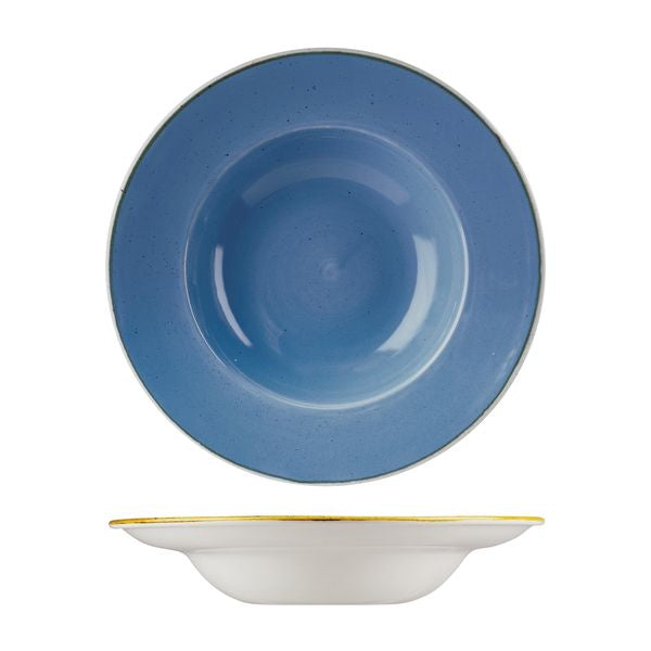 Churchill Stonecast Cornflower Blue Soup / Pasta Bowl Wide Rim (280mm Ø)