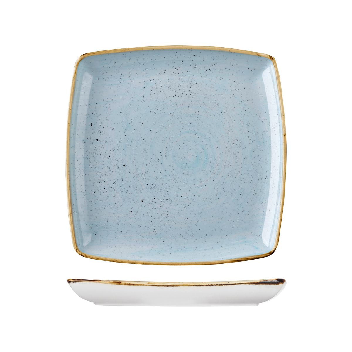 Churchill Stonecast Duck Egg Deep Square Plate (268x268mm)
