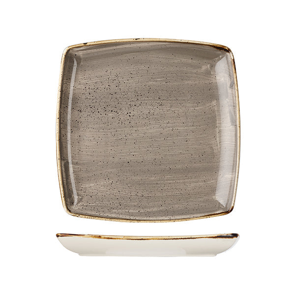 Churchill Stonecast Peppercorn Grey Deep Square Plate (268x268mm)