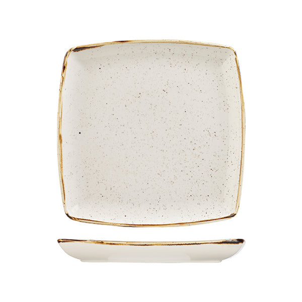 Churchill Stonecast Barley White Deep Square Plate (268x268mm)