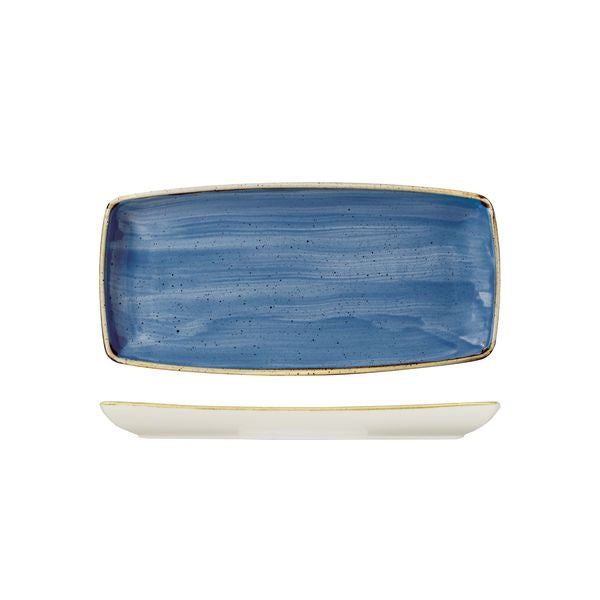 Churchill Stonecast Cornflower Blue Oblong Chef's Plate (295x150mm)