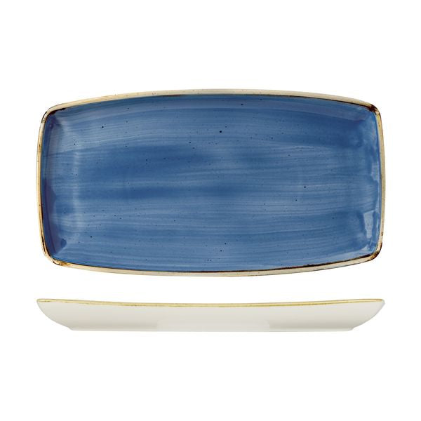 Churchill Stonecast Cornflower Blue Oblong Chef's Plate (350x185mm)