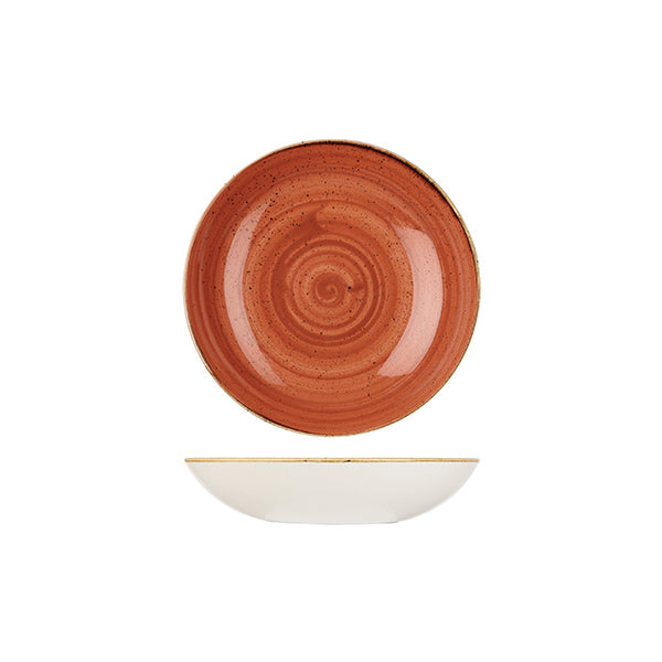 Churchill Stonecast Spiced Orange Round Coupe Bowl (182mm Ø 426ml)