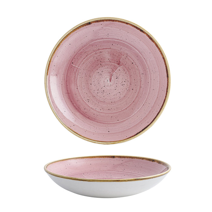 Churchill Stonecast Petal Pink Round Walled Plate (248mm Ø 1136ml)