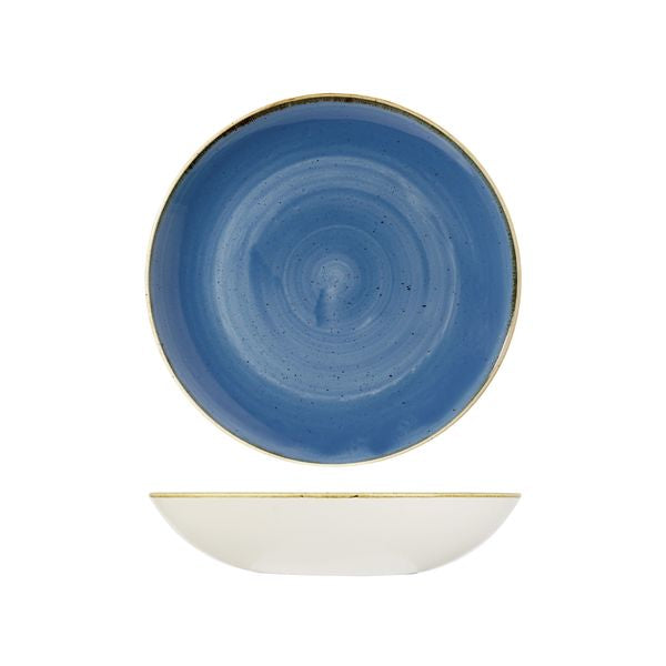 Churchill Stonecast Cornflower Blue Round Coupe Bowl (248mm Ø 1136ml)