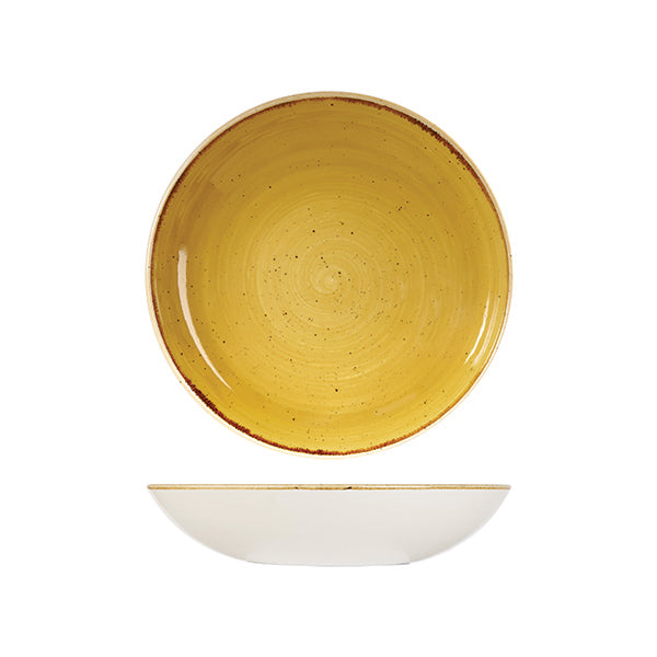 Churchill Stonecast Mustard Seed Yellow Round Bowl (248mm Ø 1136ml)